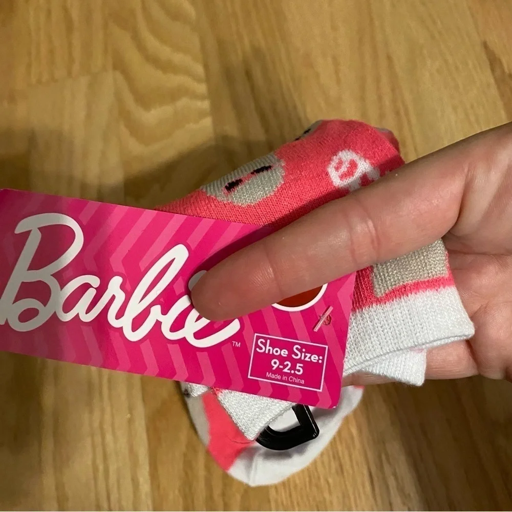 Barbie Halloween Socks Pink With Ghosts Girls Shoe Size 9-2.5 Mattel NEW